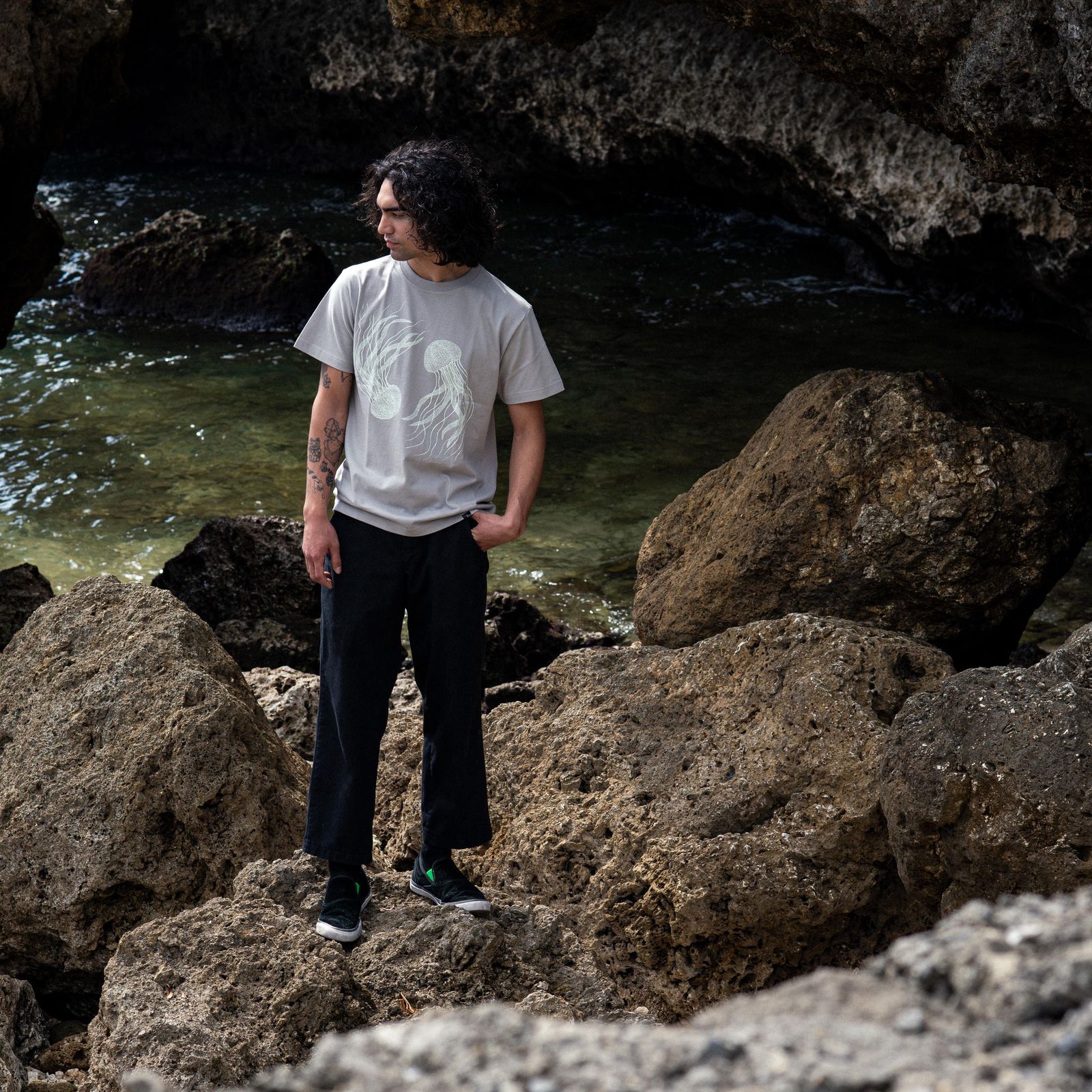 KURAGE T-SHIRTS ( SILVER GREY ) / Tシャツ