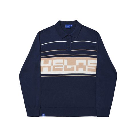 PULO LS KNIT POLO NAVY / 長袖ポロシャツ