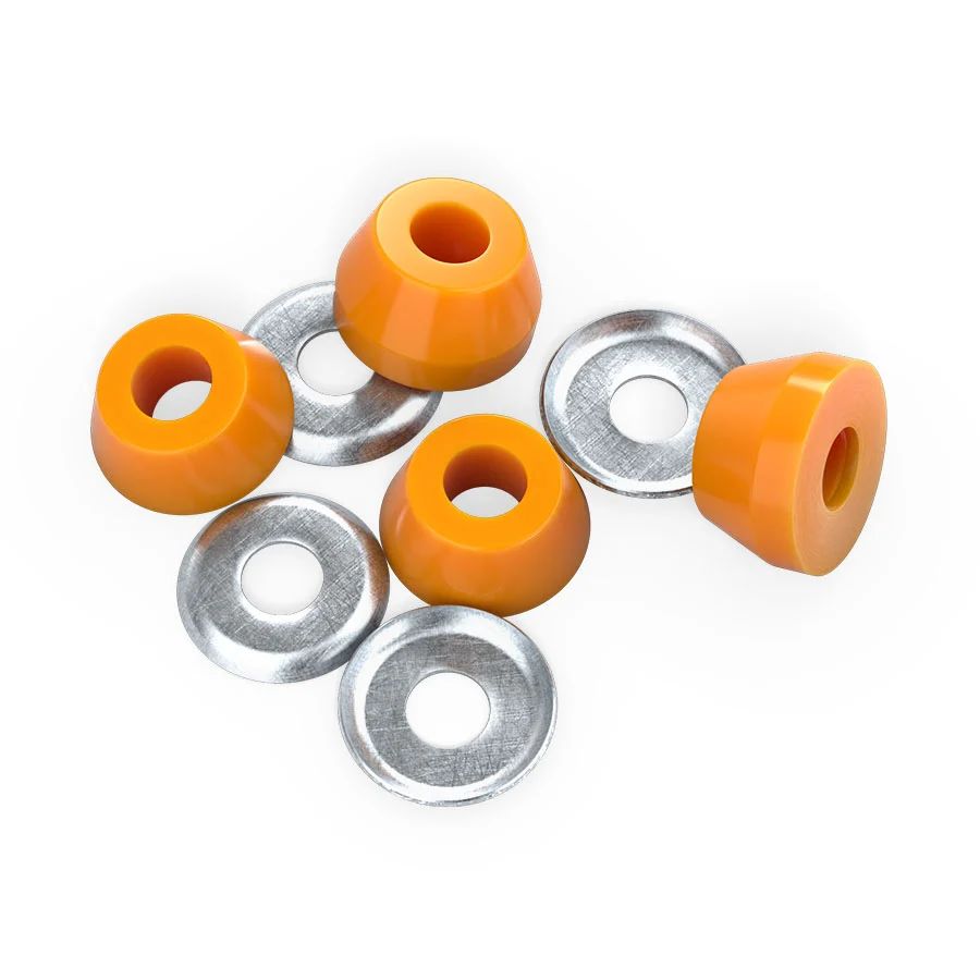 GENUINE PARTS STANDARD CONICAL CUSHIONS MEDIUM (90A) | コニカルタイプ 90A (ミディアム) | オレンジ | ブッシュゴム