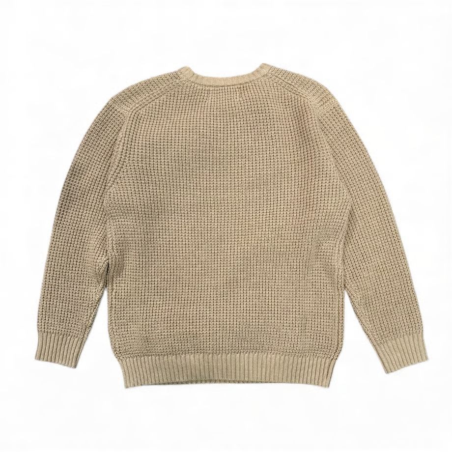 坩堝 Rutsubo OG CREWNECK WAFFLE KNIT / SAND / ニット
