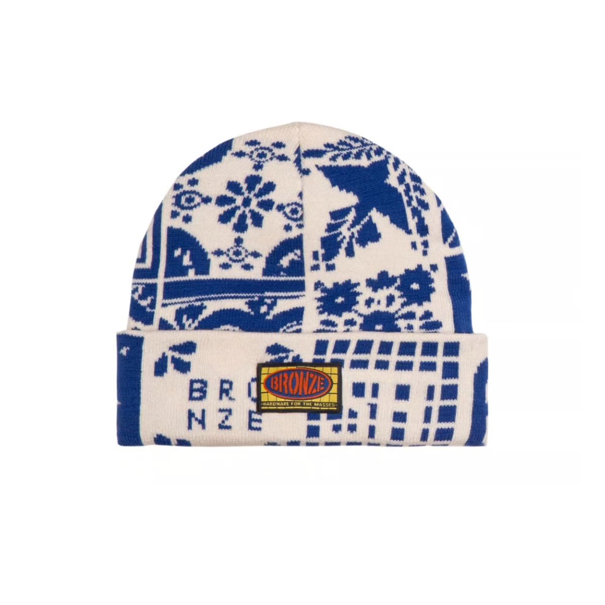BRONZE 56K AZULEJO BEANIE BLUE/WHITE / ビーニー ニット帽