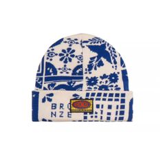 BRONZE 56K AZULEJO BEANIE BLUE/WHITE / ビーニー ニット帽