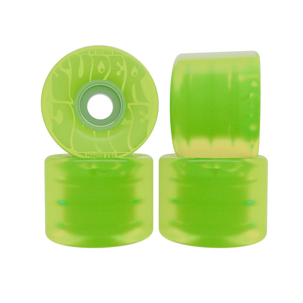 60mm BUBBLE GUM SUPER JUICE TRANS GREEN 78A SKATEBOARD WHEELS | ピンク