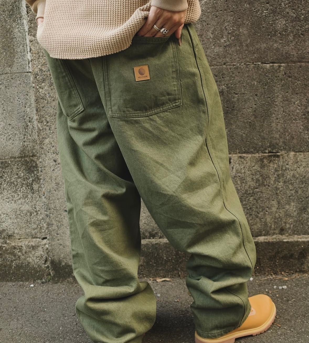 BAGGIE DENIM PANTS MOS GREEN / デニムパンツ