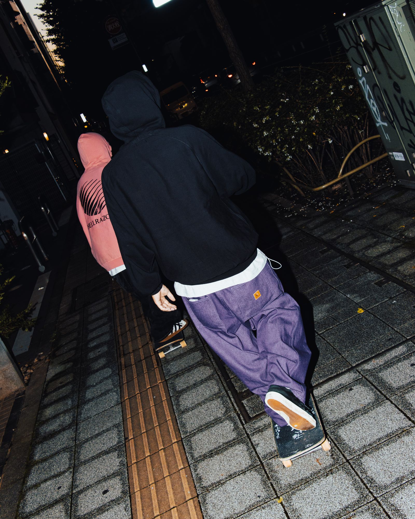 BAGGIE COLOR DENIM PANTS - DEEP PURPLE / デニム パンツ