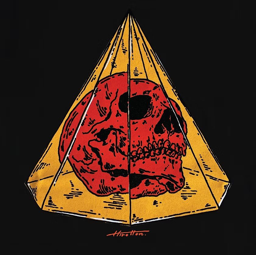 HIROTTON × TIMESCAN CRYSTAL SKULL TEE (BLACK) / Tシャツ