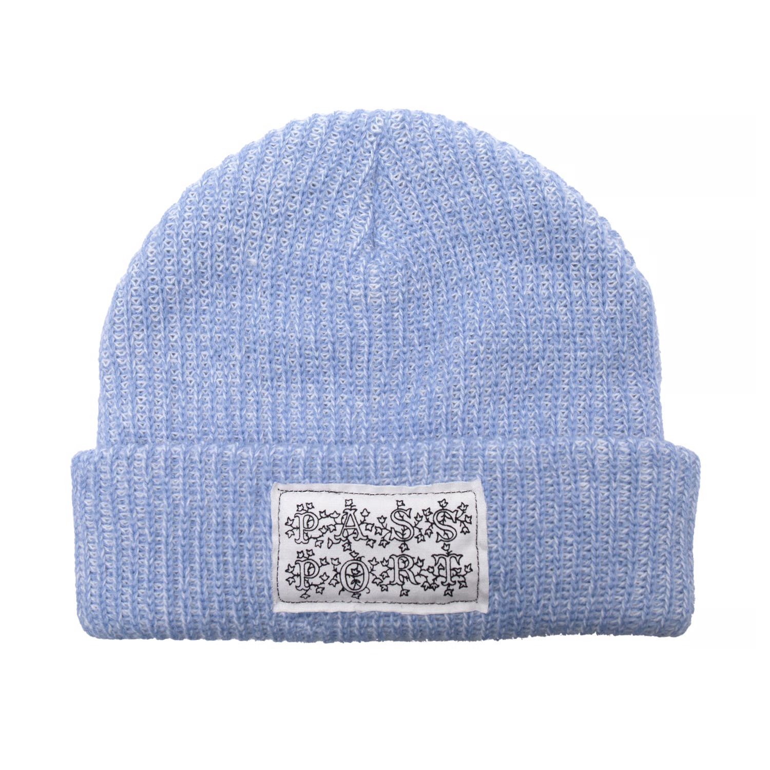 Edible Flowers Beanie Blue/White Speckle / ビーニー
