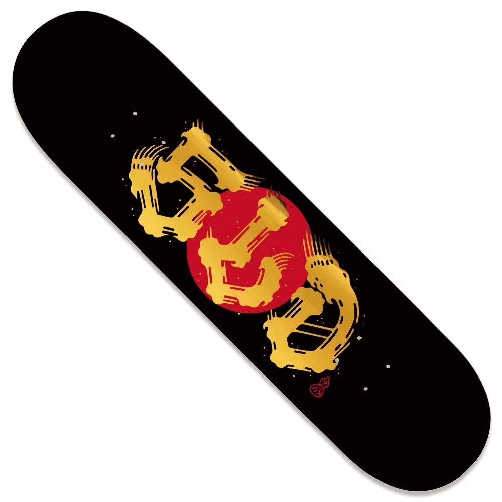 SLD × 画工遊鷹 日の輪 Black 7.25 / スケボーデッキ