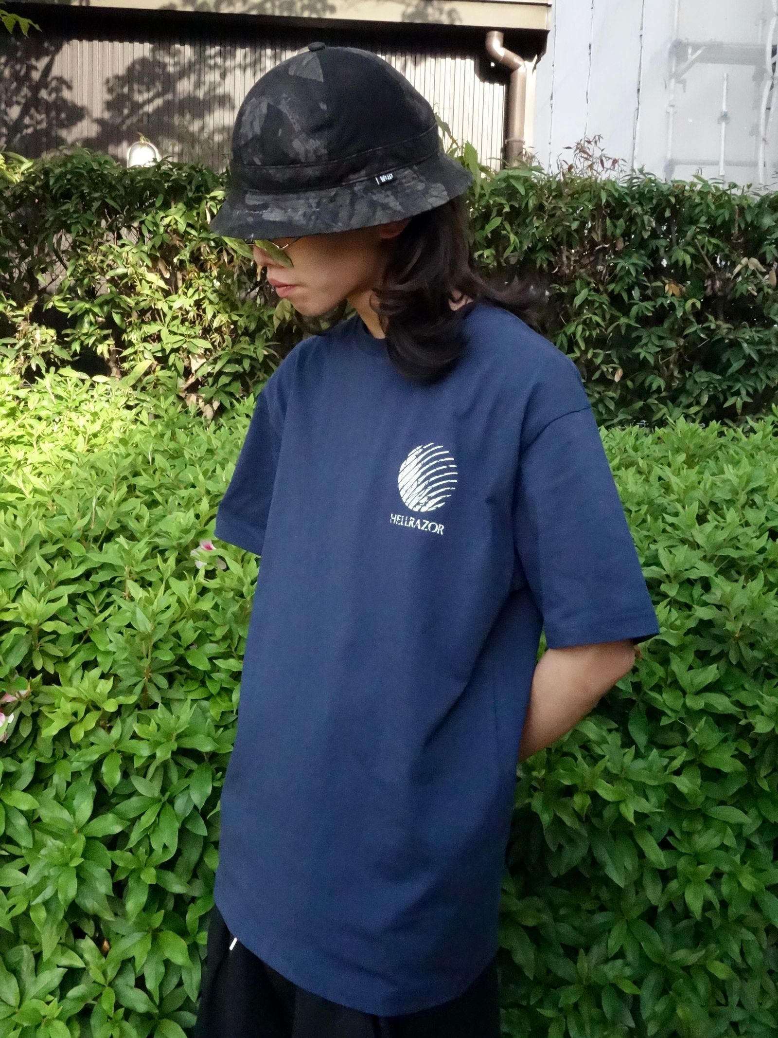 CRACKED CORE LOGO SHIRT (Navy Blue) / Tシャツ
