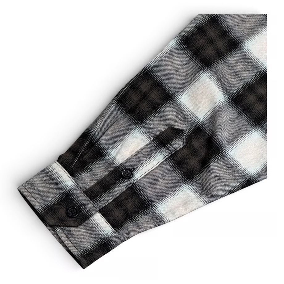 SHADOW PLAID ZIP SHIRTS JACKET ( BLACK ) / ジップジャケット