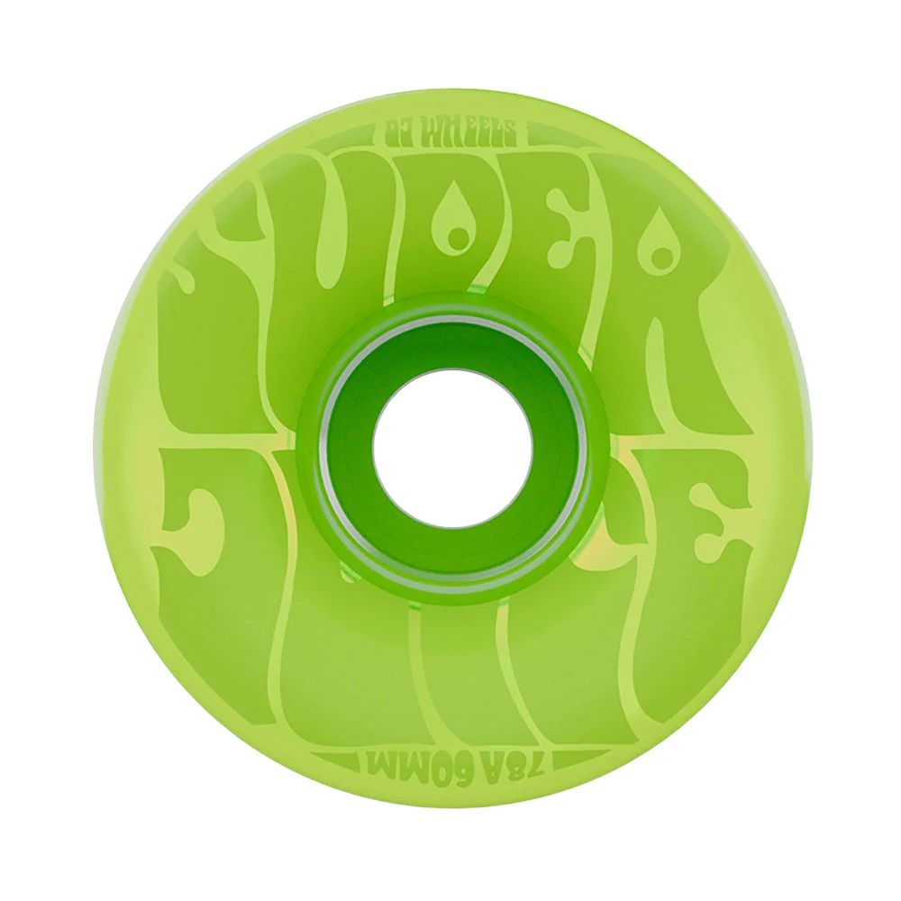 60mm BUBBLE GUM SUPER JUICE TRANS GREEN 78A SKATEBOARD WHEELS | ピンク