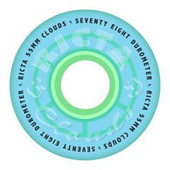 CLOUDS TRANSPARENT BLUGITD | 78A (ソフト) 55MM | ブルー