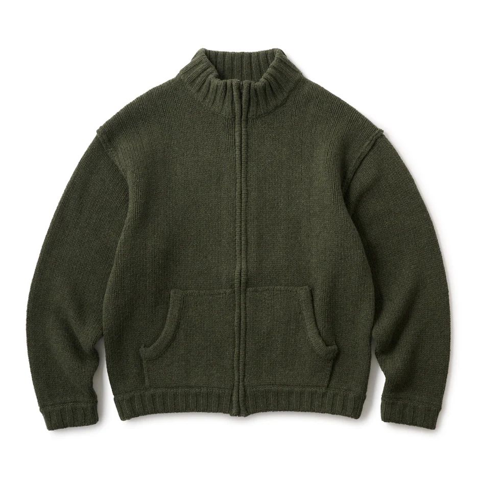 Hellrazor LOGO FULL ZIP KNIT - GREEN