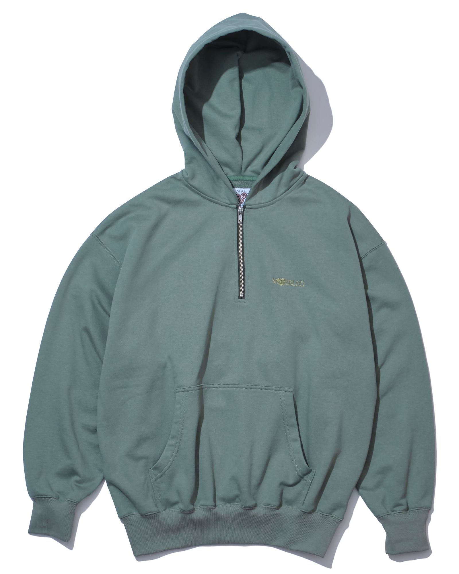 Slap Logo Harf Zip Hoddie Olive / パーカー