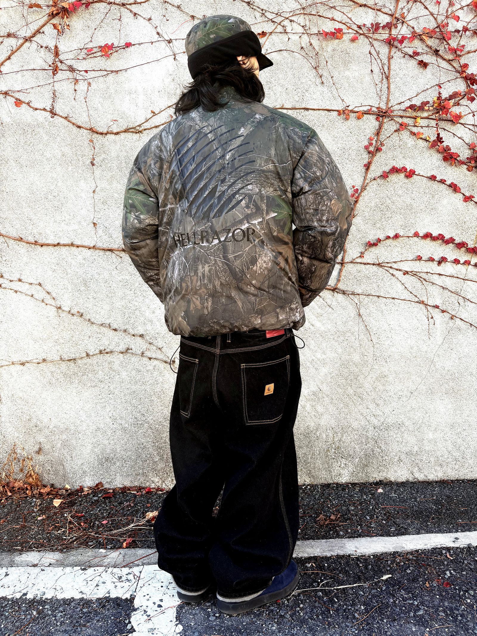 RIPSTOP REVERSIBLE DOWN JACKET (BLACK / REAL TREE CAMO) / リバーシブル ダウンジャケット