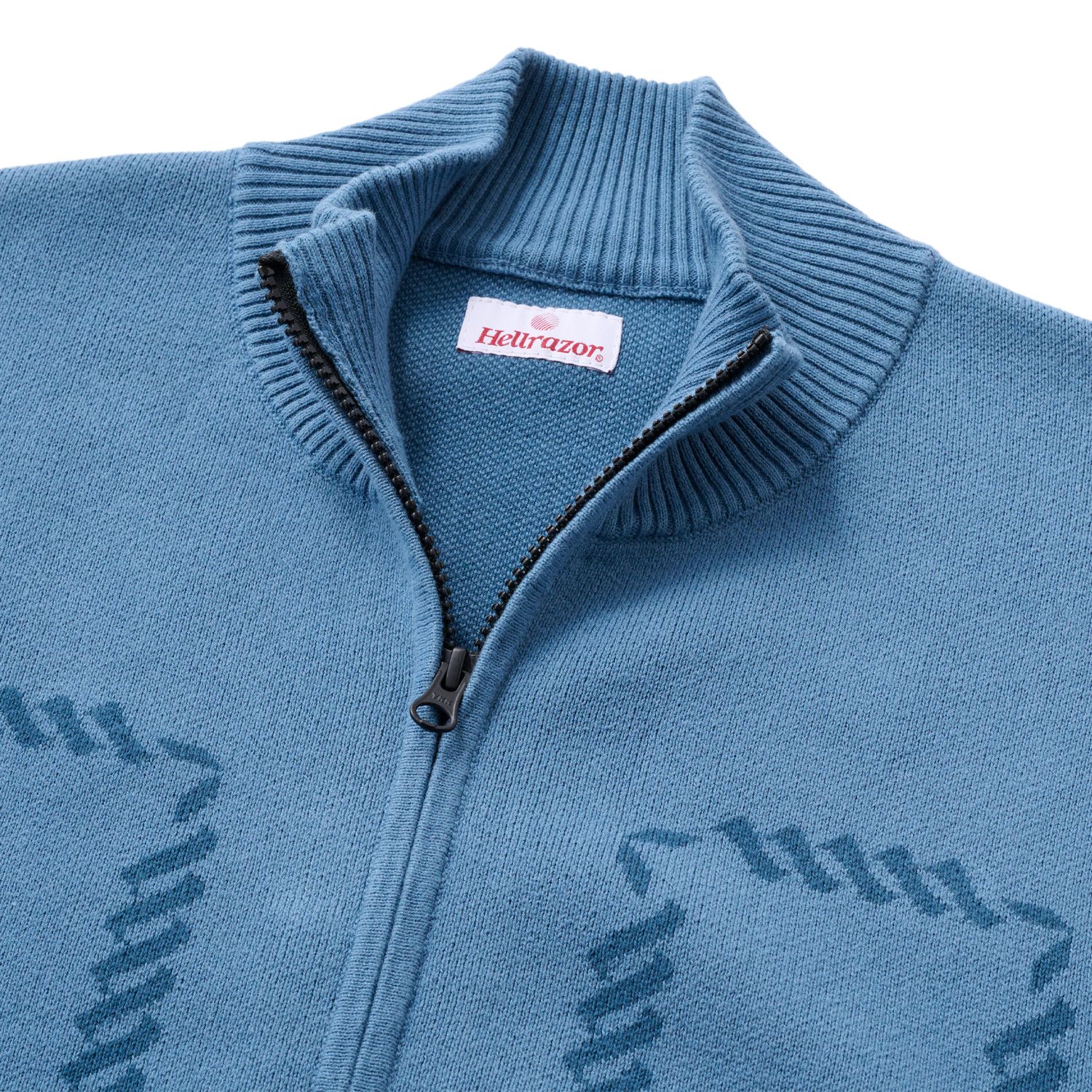 ROPE ZIP SWEATER HELLRAZOR®︎ MOZYSKEY COLLECTION STATE BLUE / ジップセーター