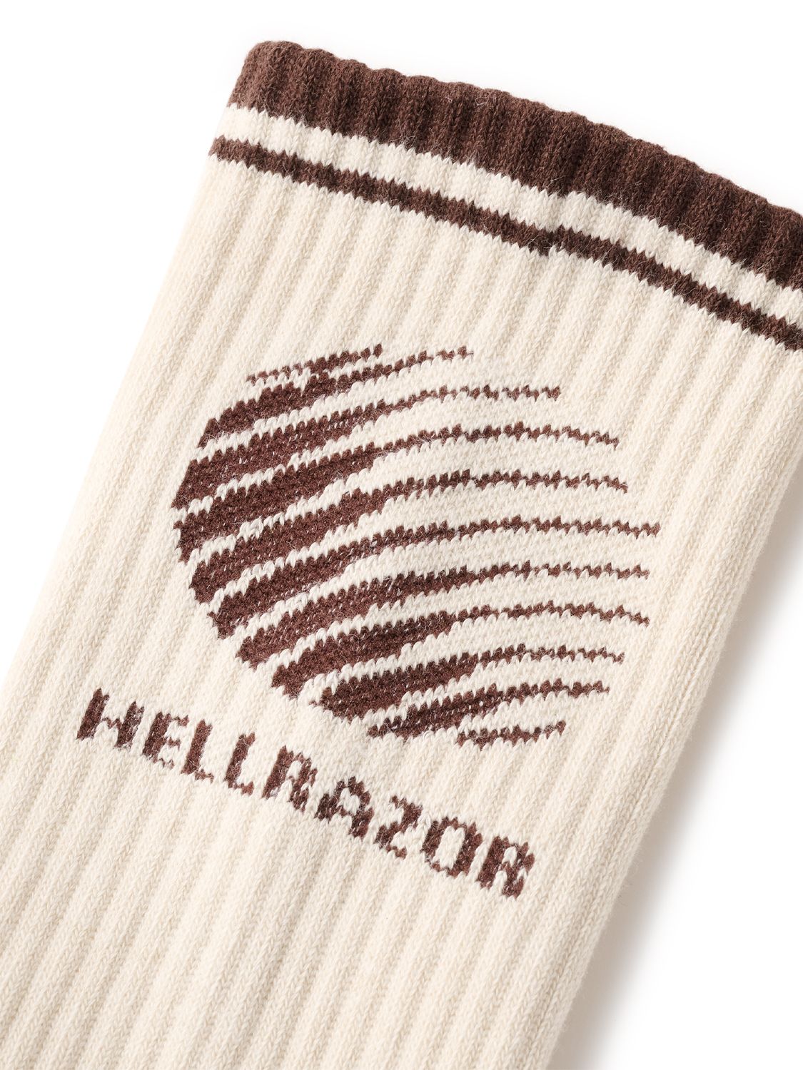 LOGO SOX 26AW IVORY/BROWN / ソックス