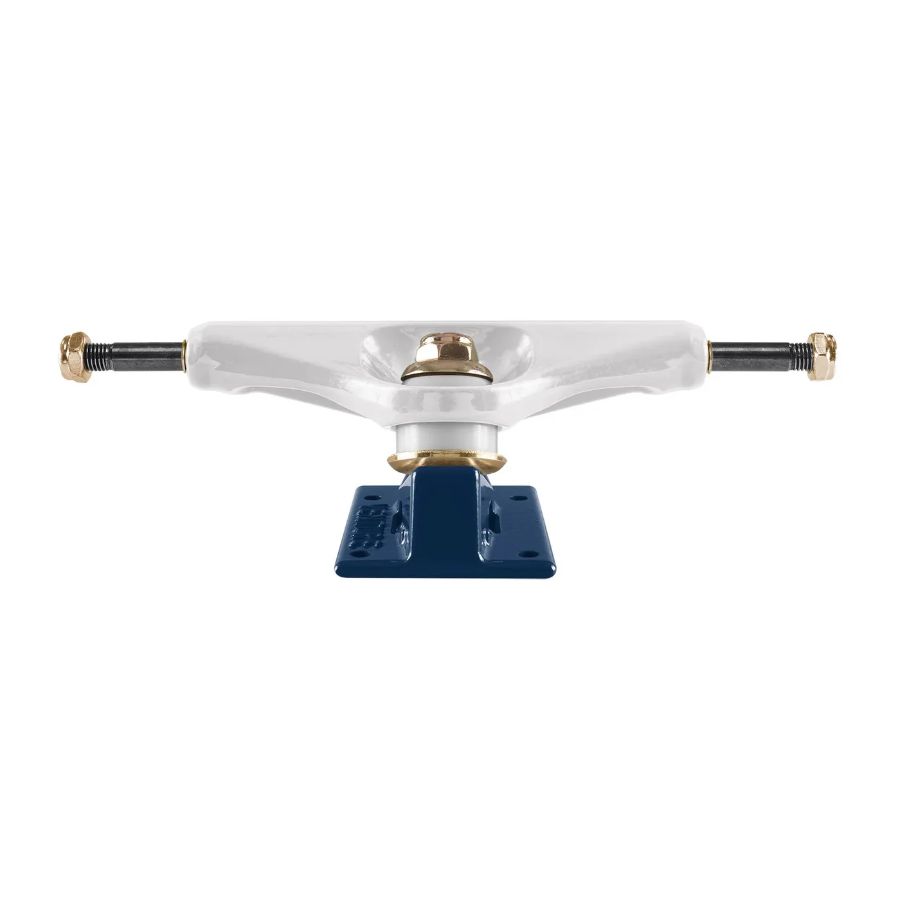 COLLEGIATE V-HOLLOWS WHITE/FORGED NAVY BLUE W/ WHITE 90DU BUSHING | 5.6 軽量 HI | ホワイト/ネイビー
