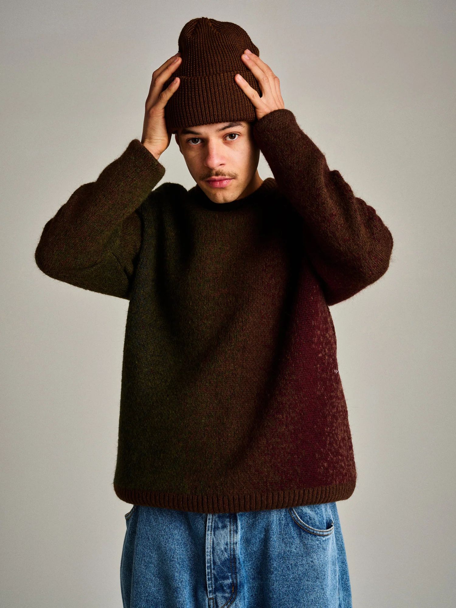 Pop Mohair Striped Knitted Crewneck Multicolour / セーター