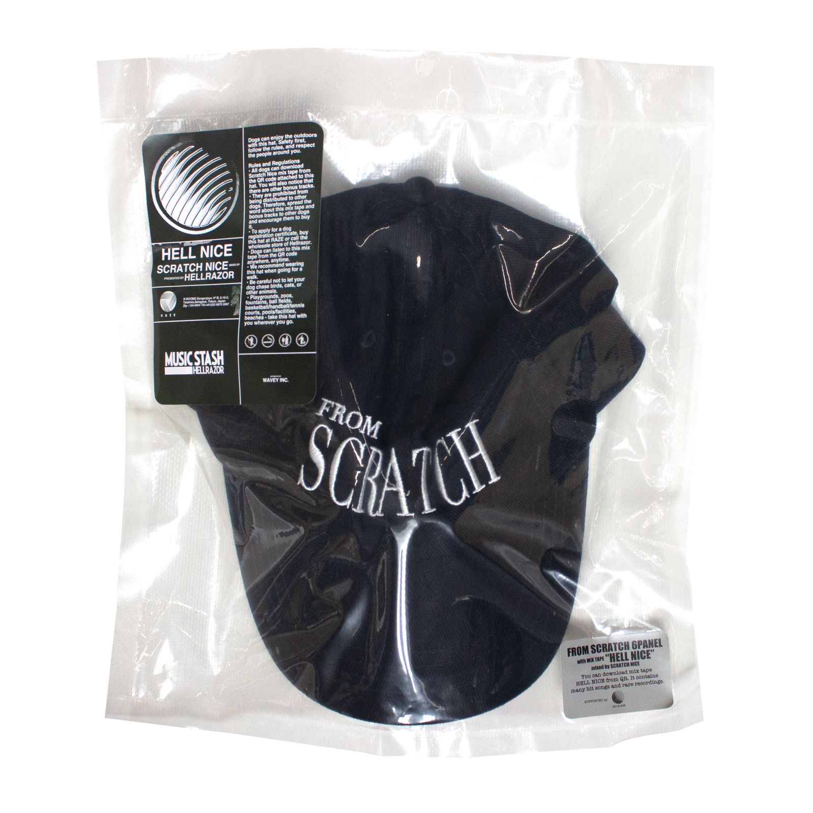 * FROM SCRATCH 6PANEL CAP with HELL NICE mix tape / キャップ ミッステープ