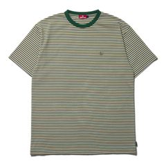 H STRIPED SHIRT / Tシャツ ( GREEN / BROWN )