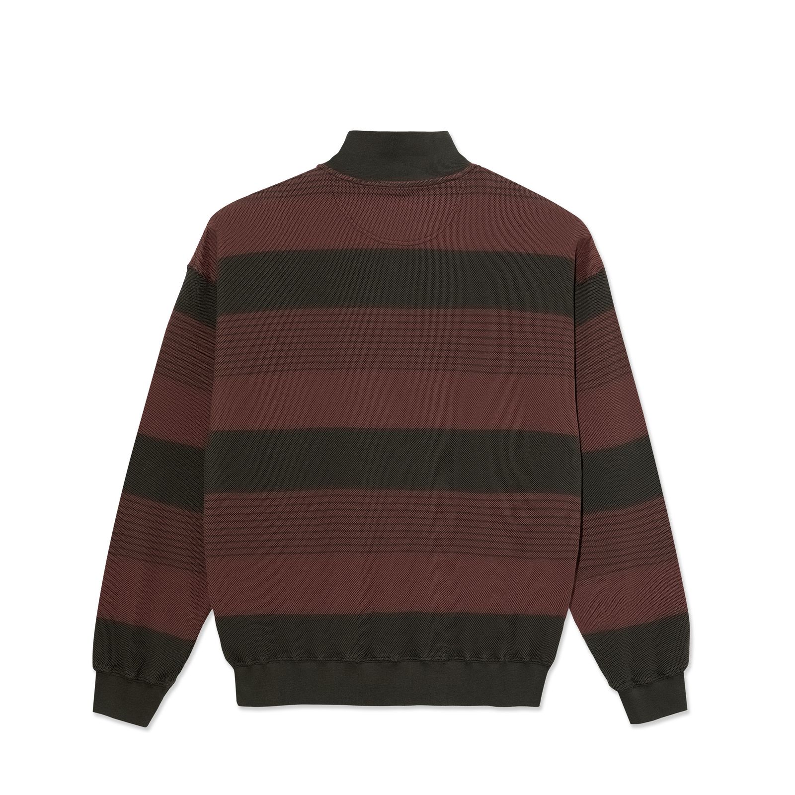 HALF ZIP LS SHIRT PIQUE DIRTY BLACK/BROWNSTONE / ジップ