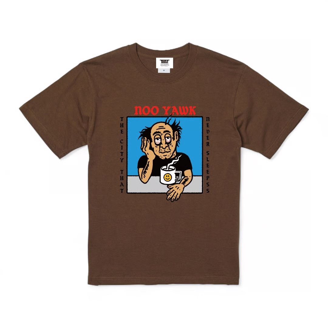 NOO YWAK S/S T-SHIRTS (RUTSUBO×Daniel Shepard) / 半袖Tシャツ(Brown)