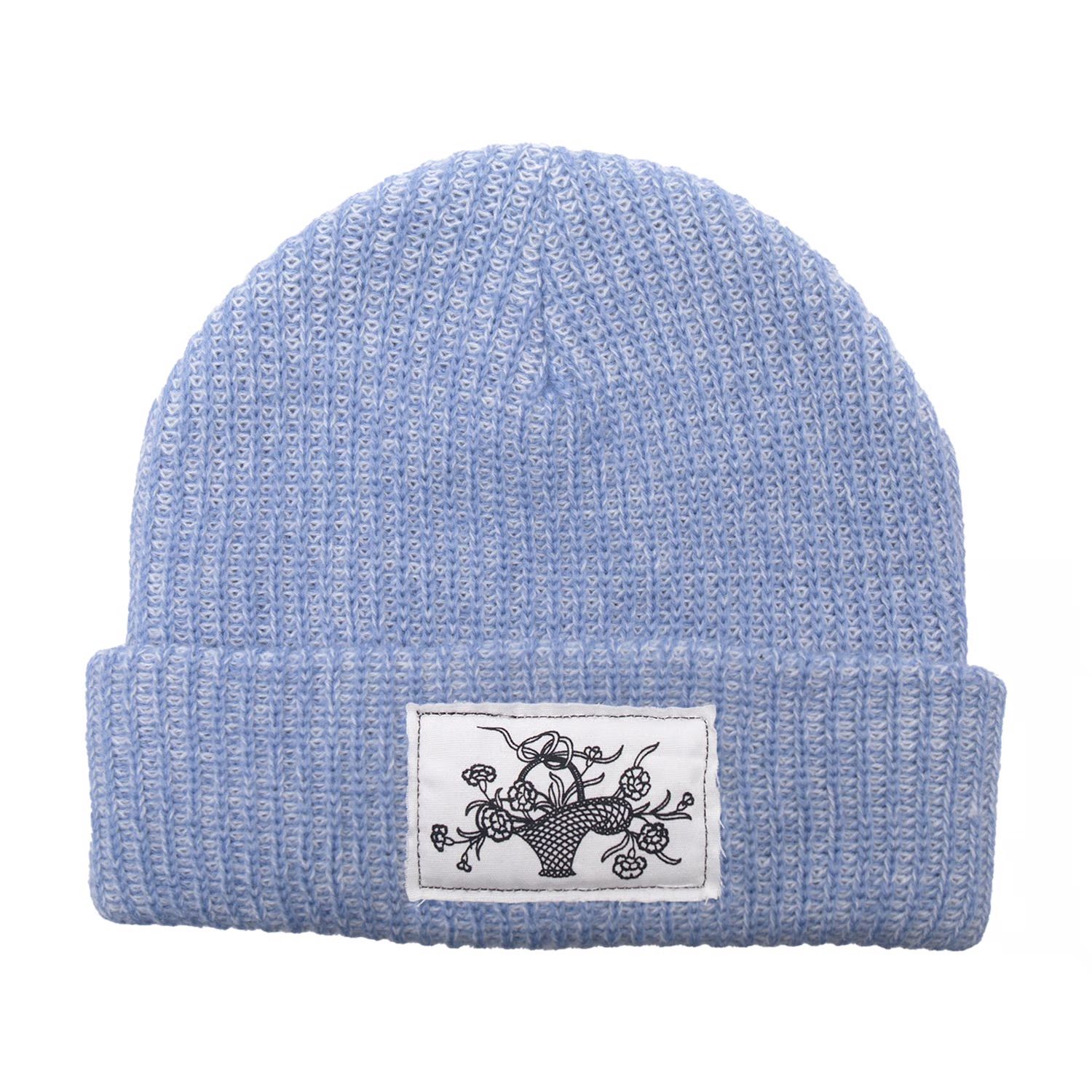 Edible Flowers Beanie Blue/White Speckle / ビーニー