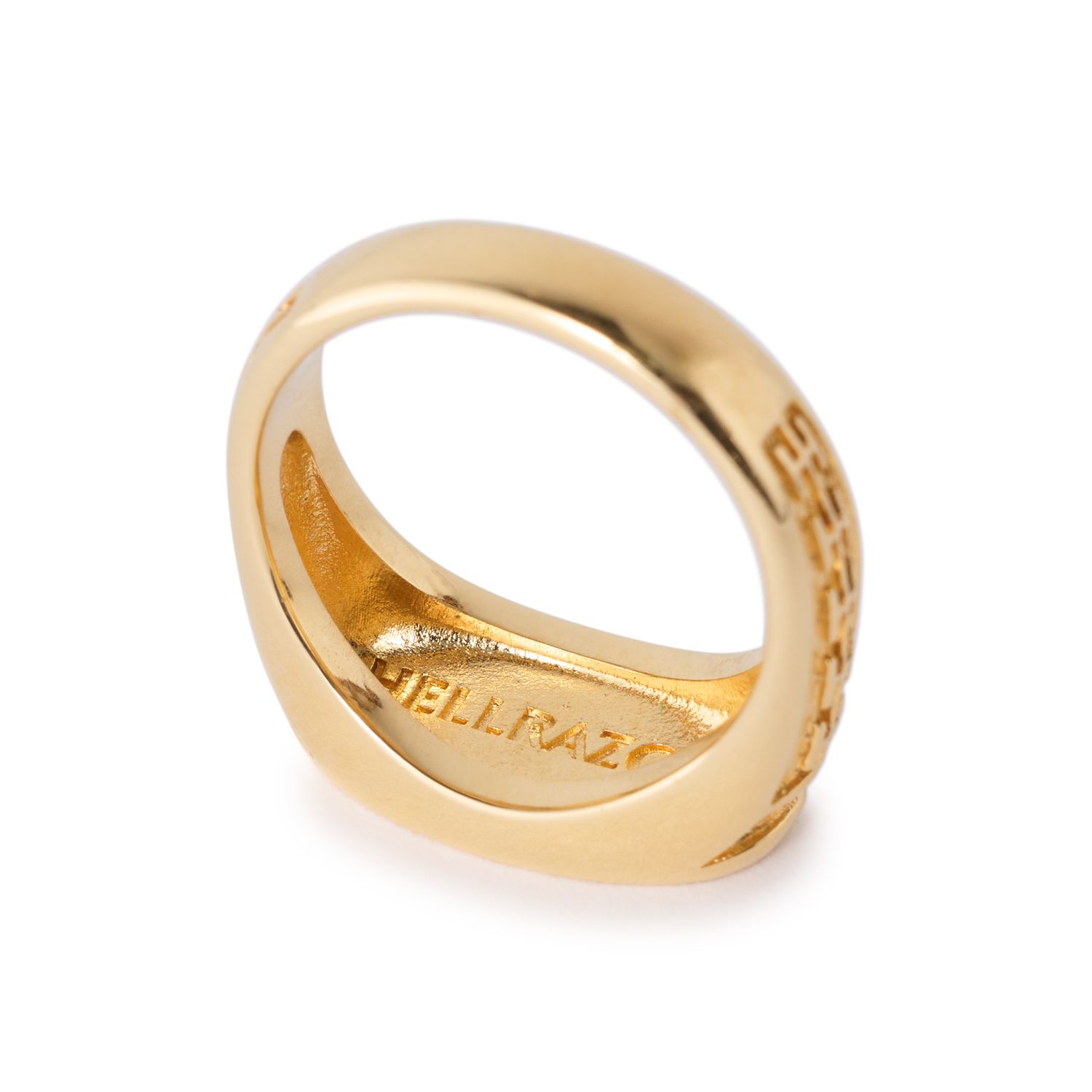 OVAL LOGO PINKY RING BRASS GOLD 10 / リング