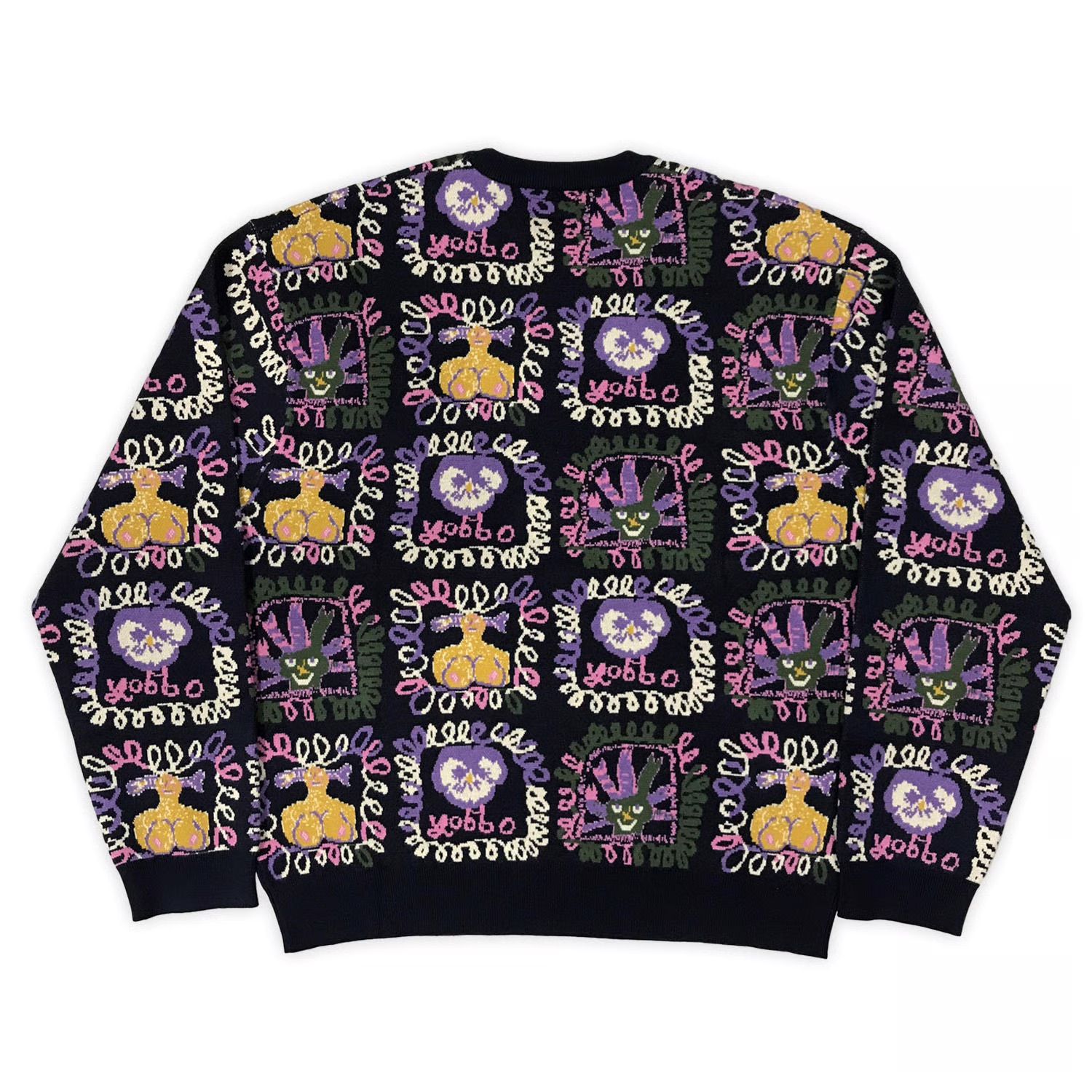 Faces Knit Sweater Black / ニット セーター