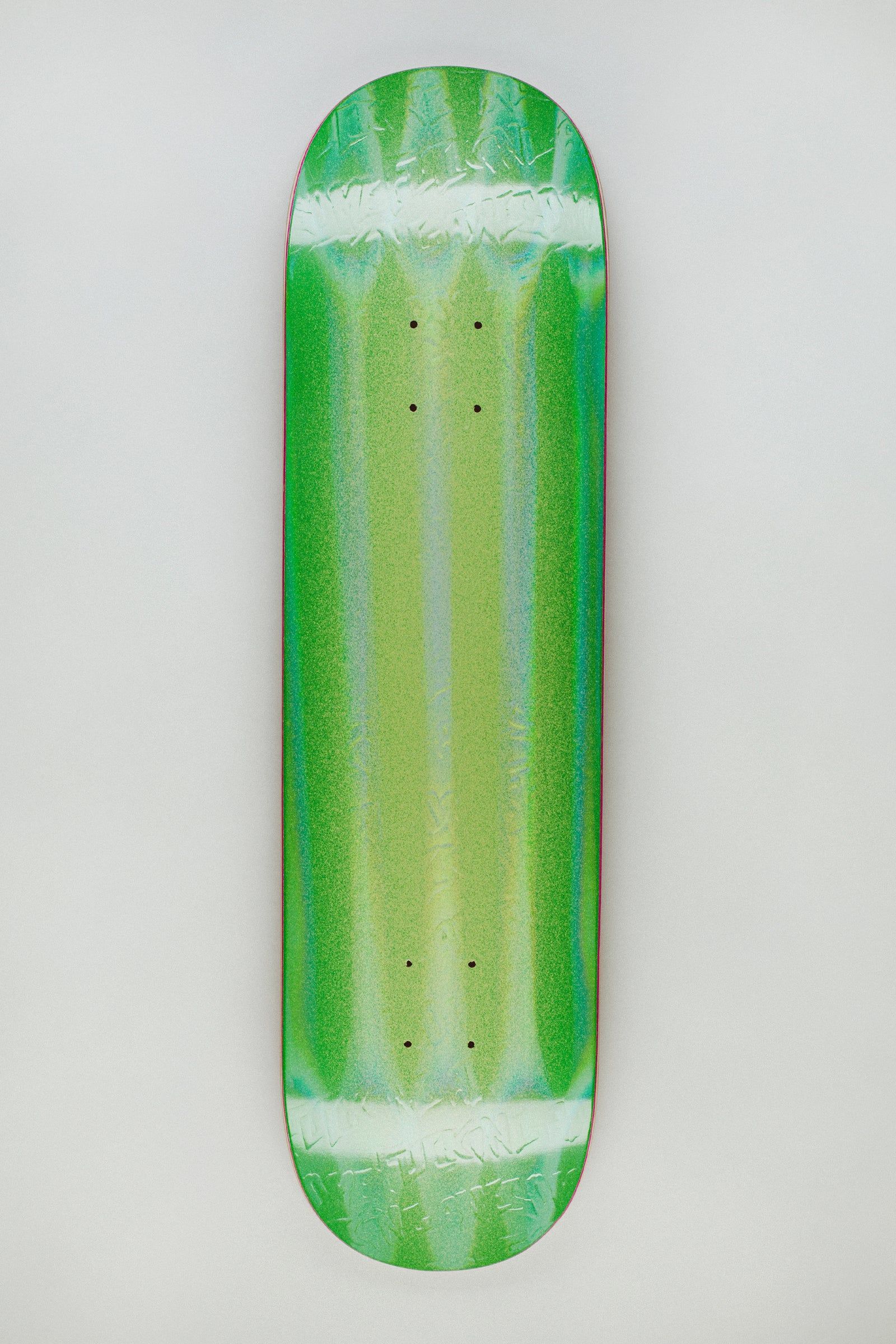 Neon Green Stamp Embossed 8.18 / スケボー デッキ