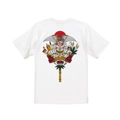 熊手 S/S T-SHIRTS ( 画工遊鷹 ) YUTAKA × RUTSUBO “KUMADE” Lucky Rake Tee ( White ) / Tシャツ