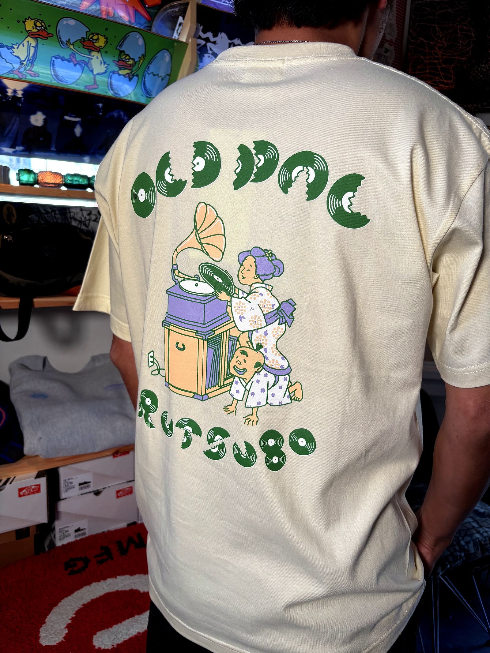 OLD PAL T-SHIRTS (RUTSUBO×YU SUDA） IVORY  / Tシャツ