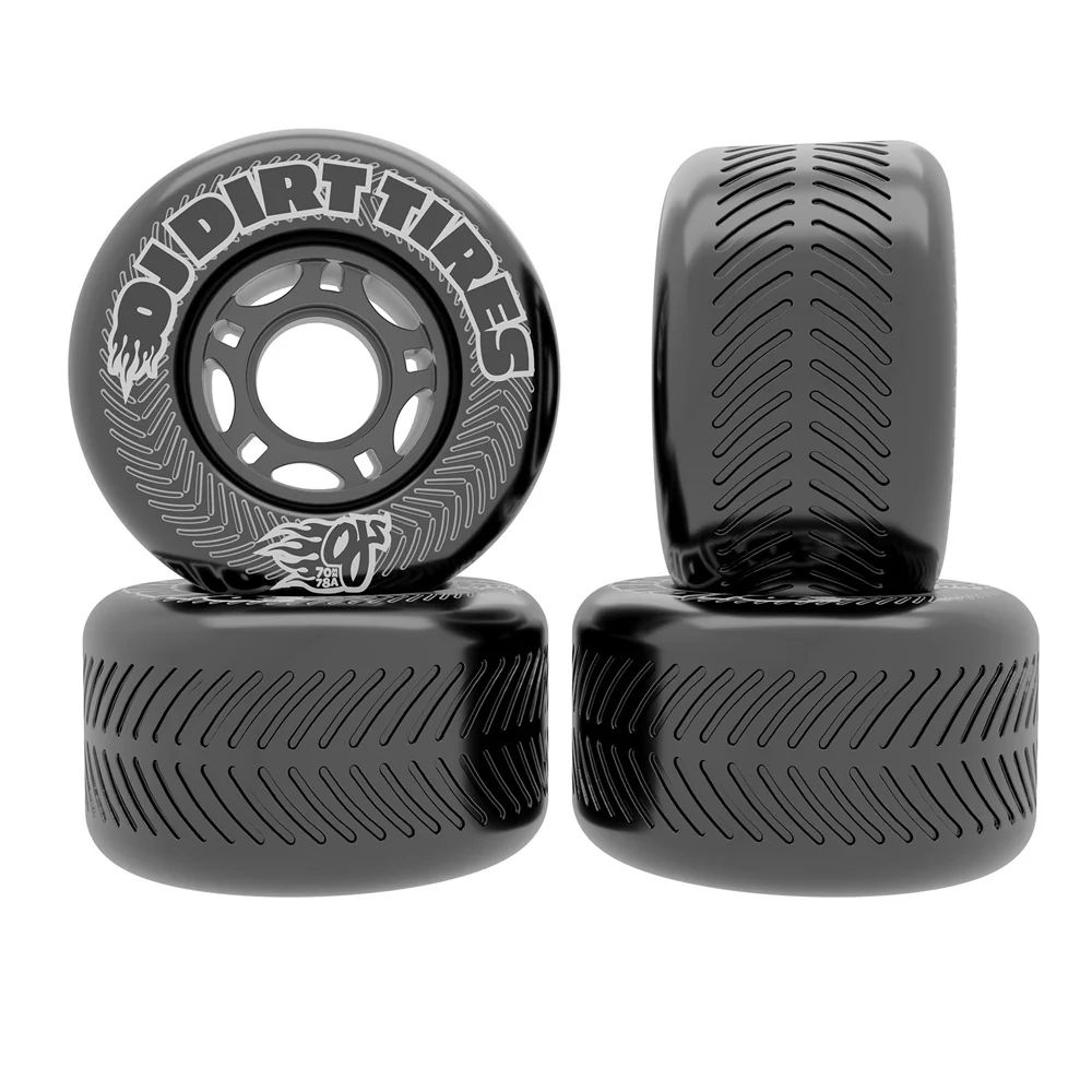 70mm VANDALS DIRT TIRES THUNDER JUICE BLACK 78A SKATEBOARD WHEELS | ブラック