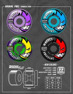 Formula Four RADIAL FULL | 99DU (ハード) 54mm | ライト パープル