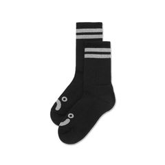 Polar skate co. Rib Socks | Happy Sad - Black / Heather Grey / ソックス