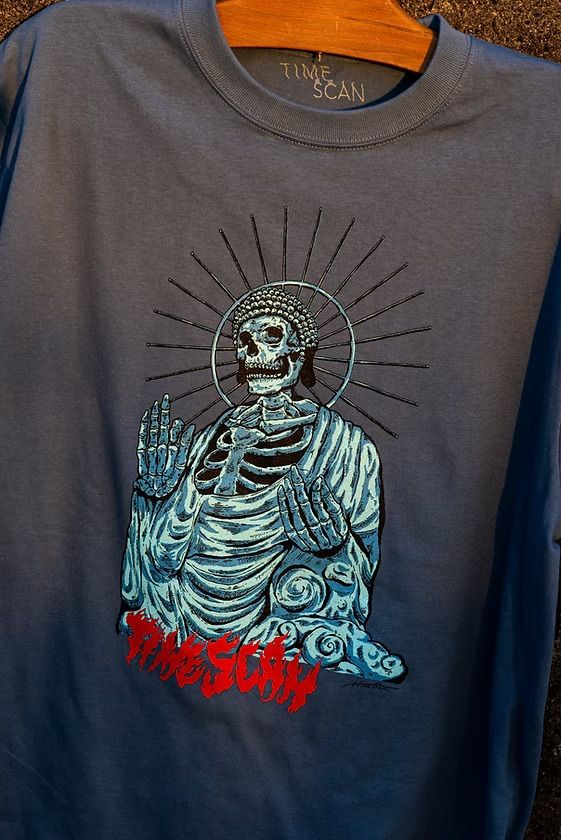 HIROTTON × TIMESCAN GREAT BUDDHA TEE (BLUE) / Tシャツ