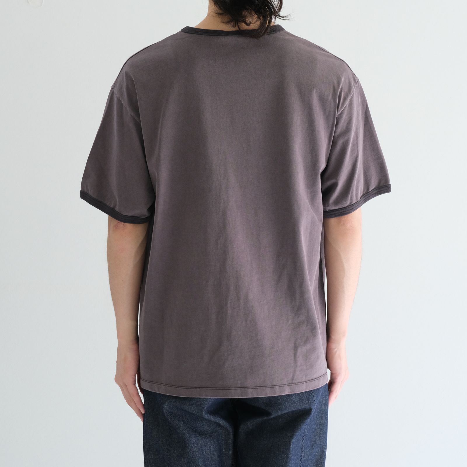 Homeboy Garment Ringer Tee / ホームボーイ ガーメント リンガーTシャツ（CHARCOAL BROWN）