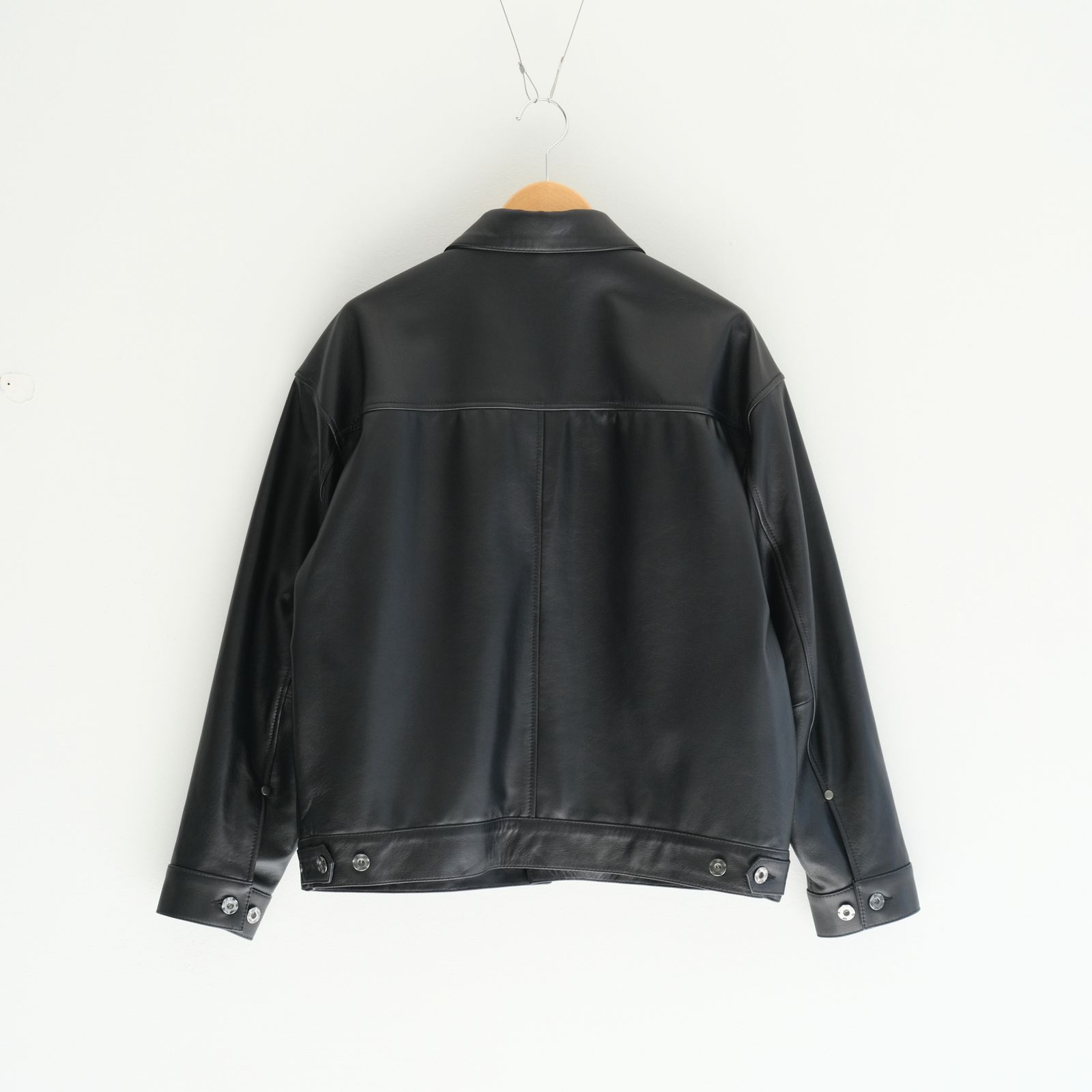 TRUCKER JACKET / ジャケット / レザージャケット / トラッカージャケット / SHEEP SKIN / 羊革 / BLACK