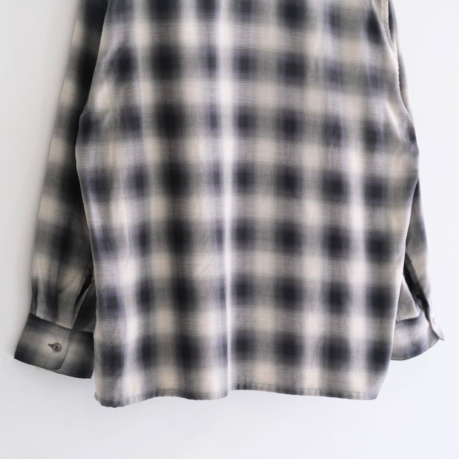 OMBRE CHECK OPEN COLLAR SHIRTS ‐Cotton Yak‐ / シャツ / チェックシャツ / オンブレチェック / Check