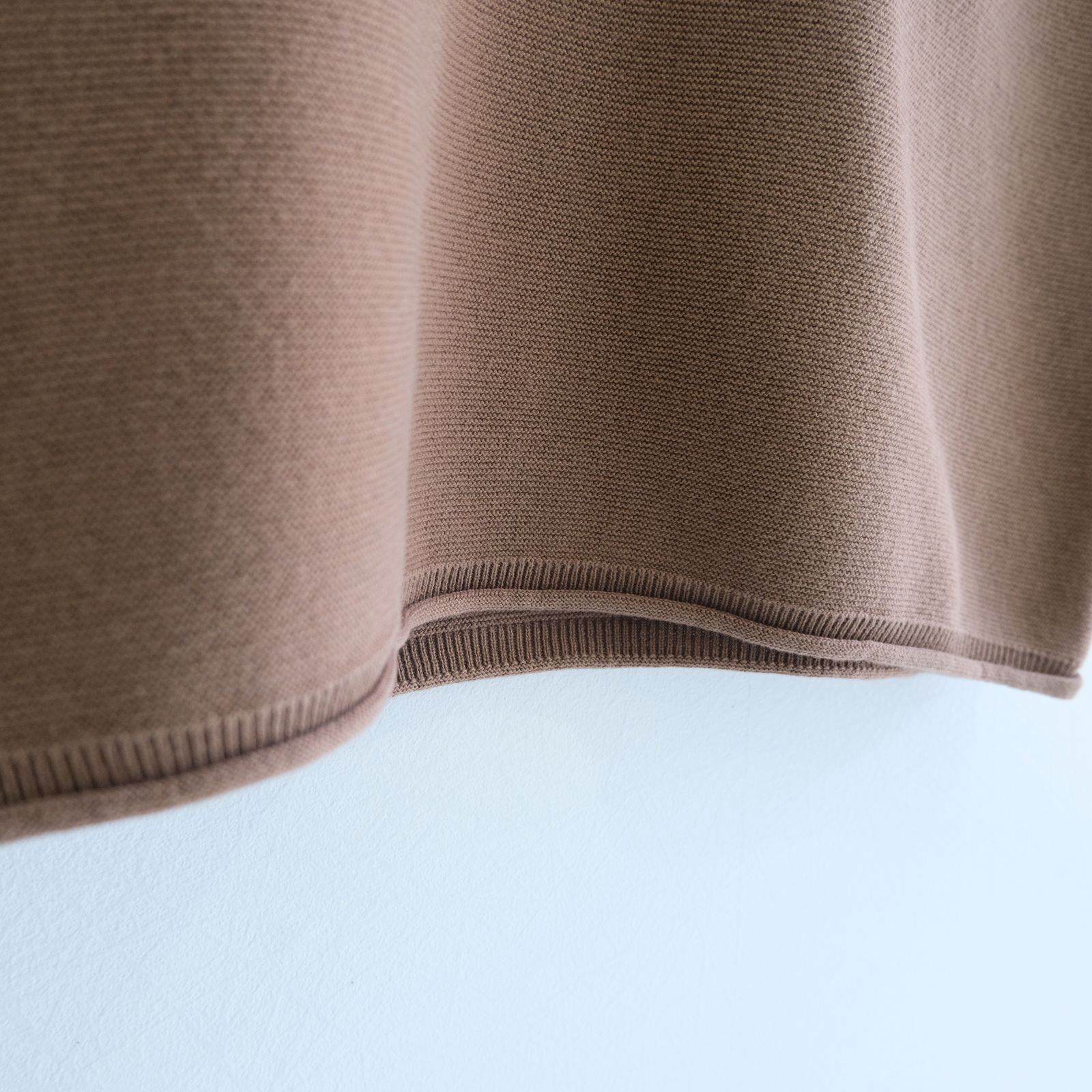 PREMIUM WIDE SHOULDER KNIT SLEEVELESS / ニット / ノースリーブ / CARAMEL BROWN