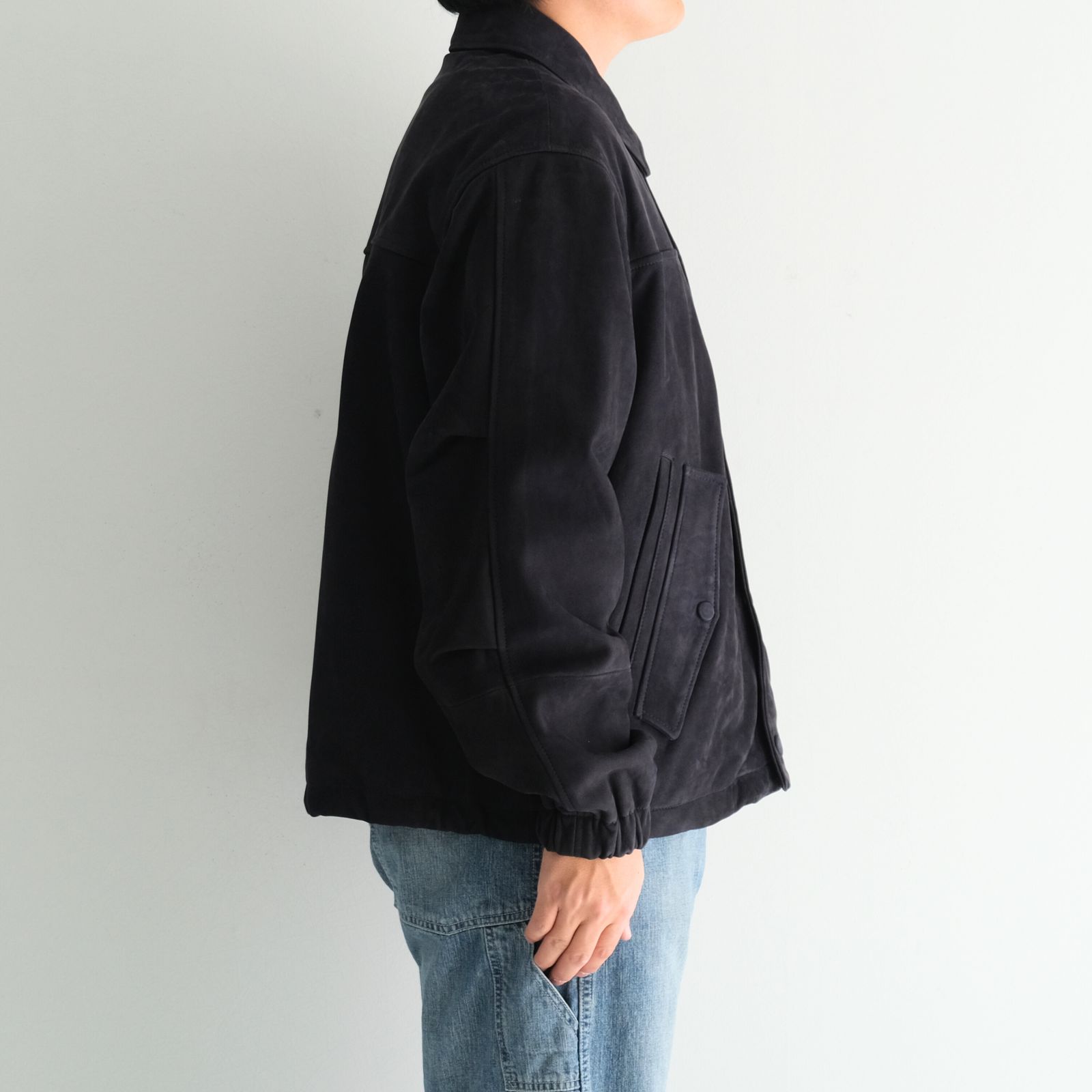 COACH JKT / ジャケット / コーチジャケット / レザージャケット / COW NUBUCK / 牛革 / NAVY