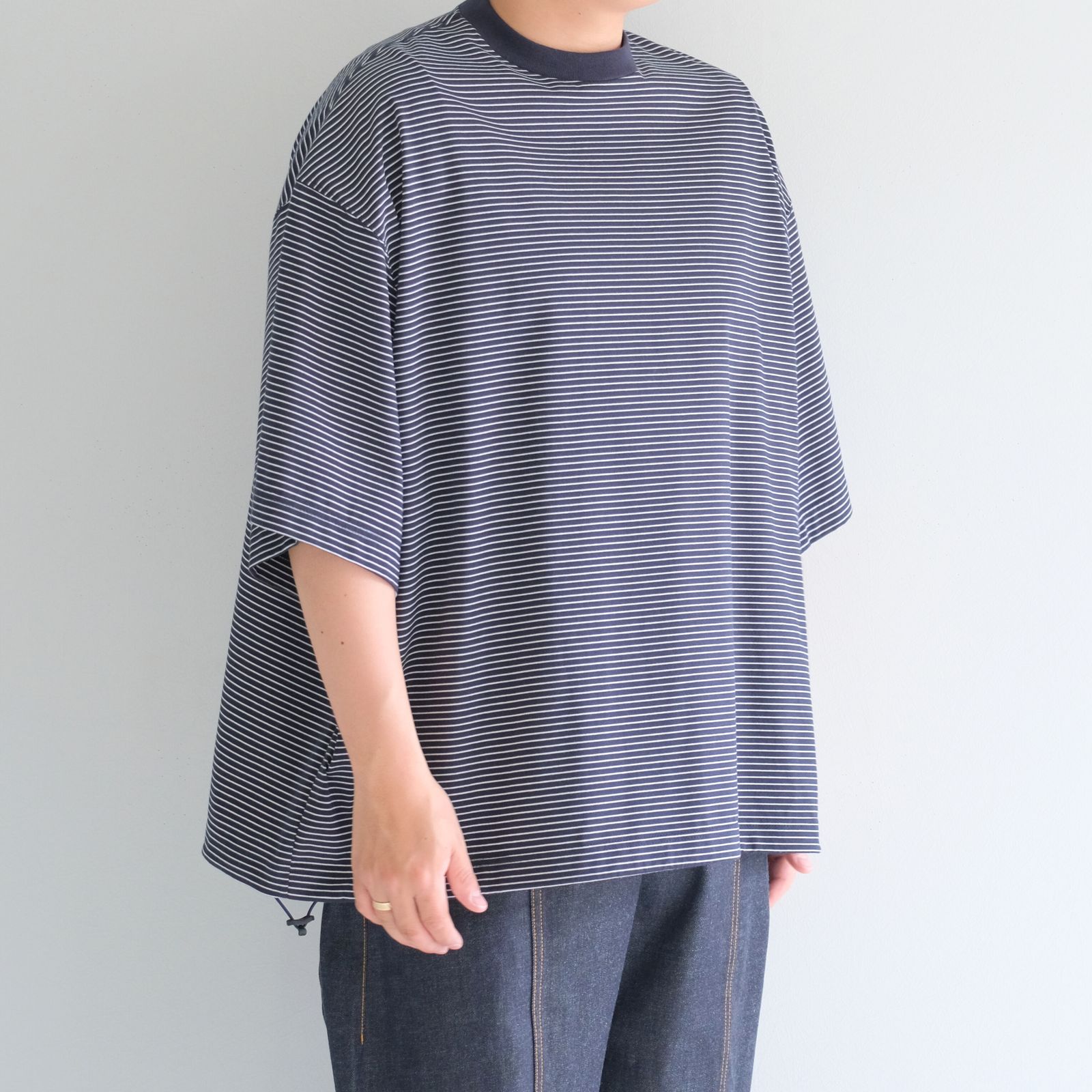 is-ness - BALLOON BORDER SHORT SLEEVE T-SHIRT / Tシャツ