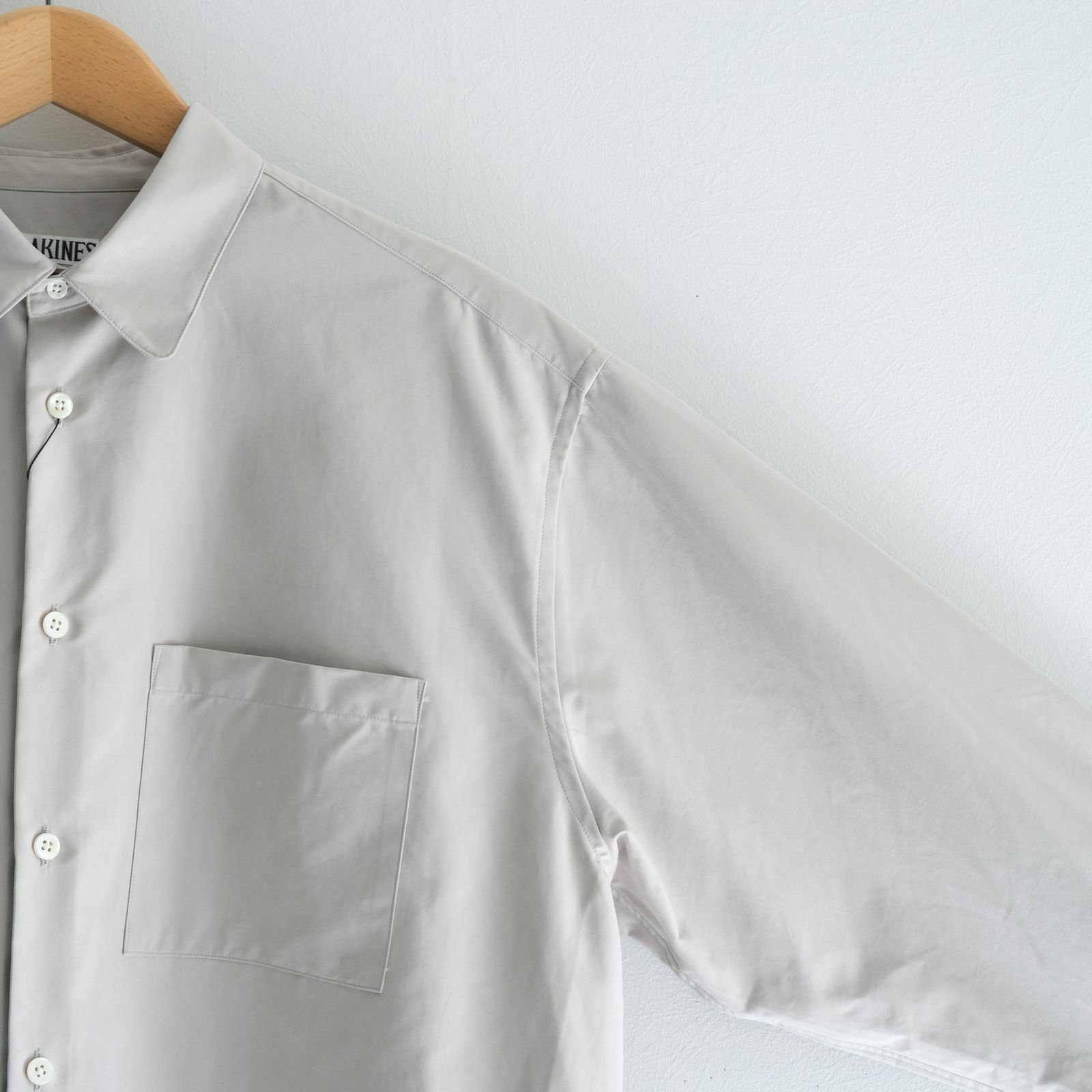 Peach back twill - Rob / シャツ / ポリエステル / ナイロン / Oyster beige