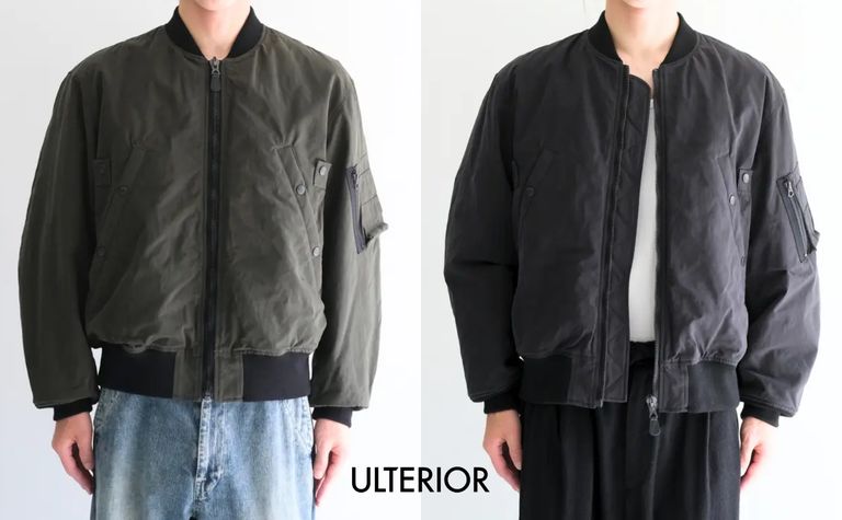 【ULTERIOR / アルテリア】OLMETEX社の高密度ウェザー生地・ミリタリーの無骨なディティールに惹かれるフライトジャケット。（WAXED WEATHER FLIGHT JKT）