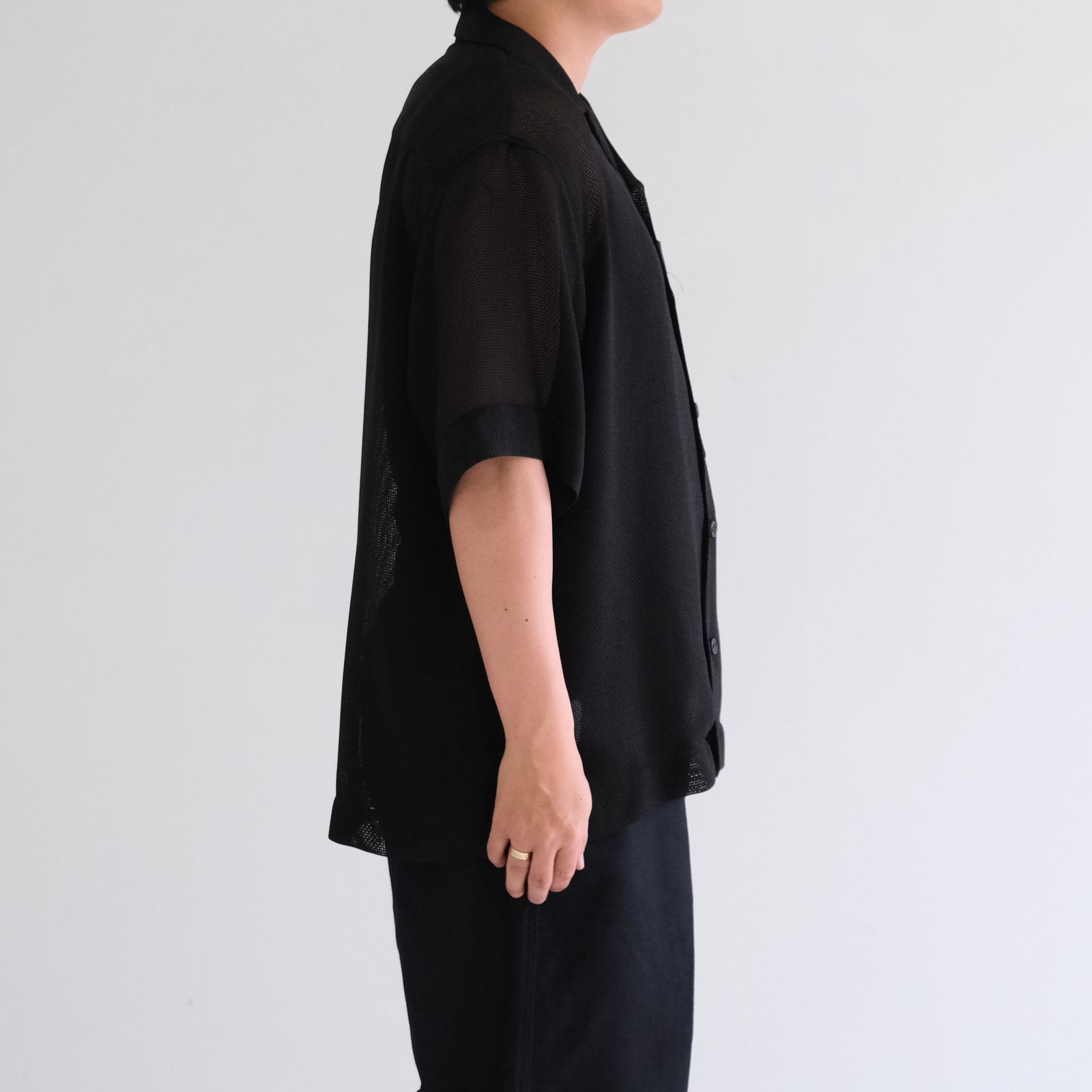 Mesh S/S Shirts / シャツ / 半袖 / Black