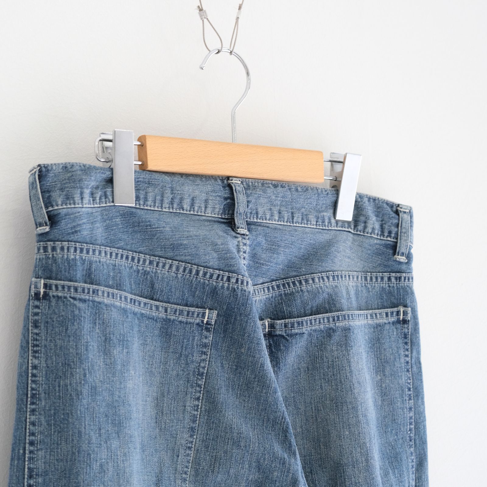 VINTAGE FADED LIGHT DENIM PAINTER PANTS / デニム / ペインターパンツ /  FADED BLUE