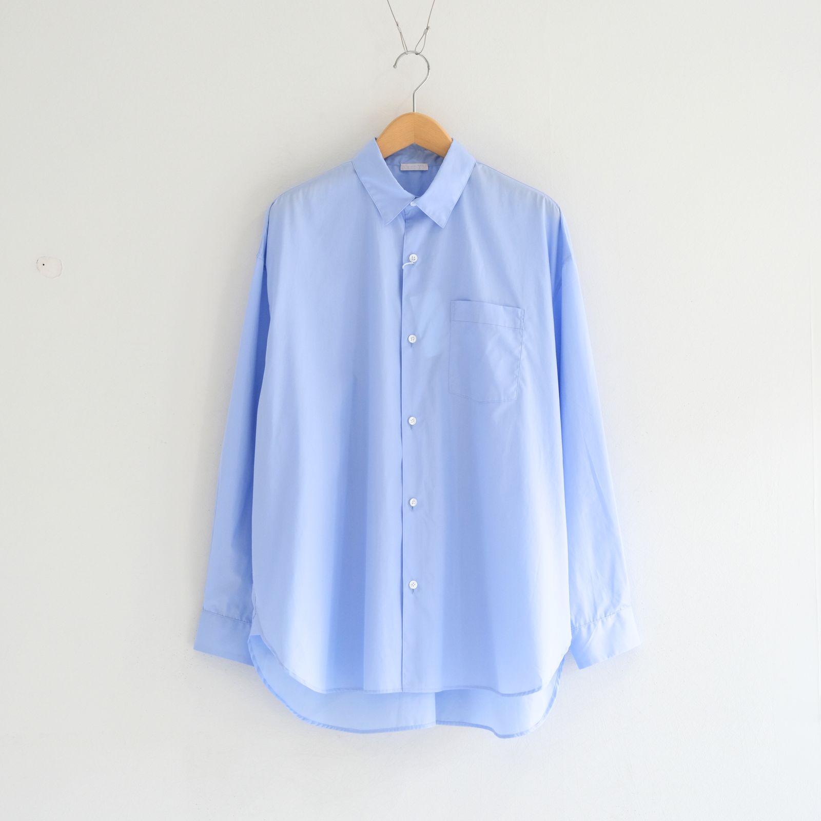 【販売開始 : 7/18 (土) 00:00~】Broad Cotton Wide Shirts（Sax Blue）