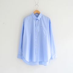 【販売開始 : 7/18 (土) 00:00~】Broad Cotton Wide Shirts（Sax Blue）
