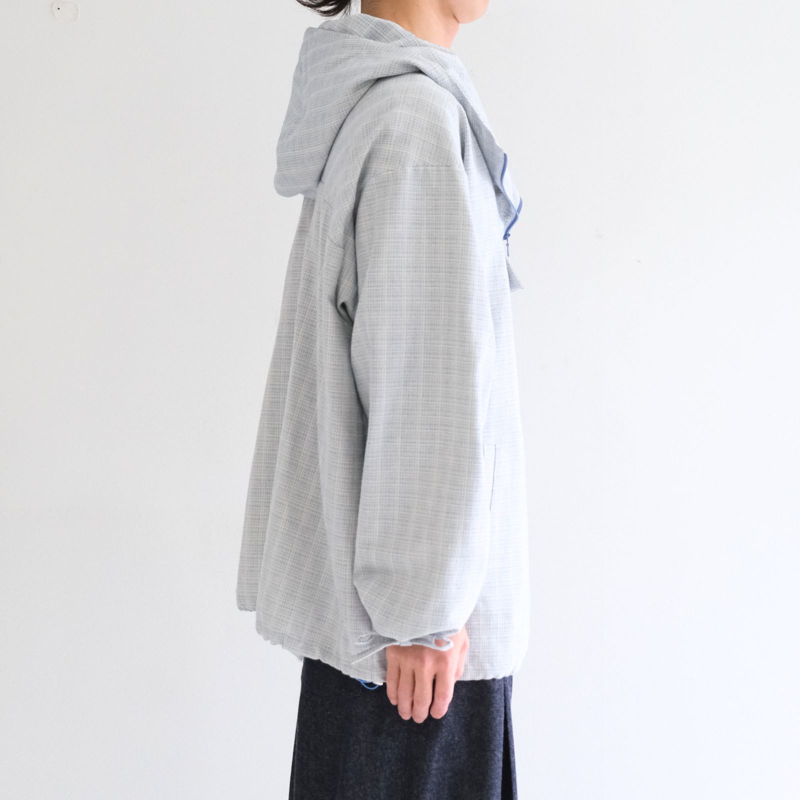 【残り1点】"JONATHAN" Oversized Anorak Parka / 「ジョナサン」オーバーサイズアノラックパーカー（L.BLUE）